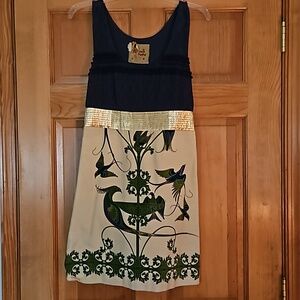 Free People mini dress, velvet bottom